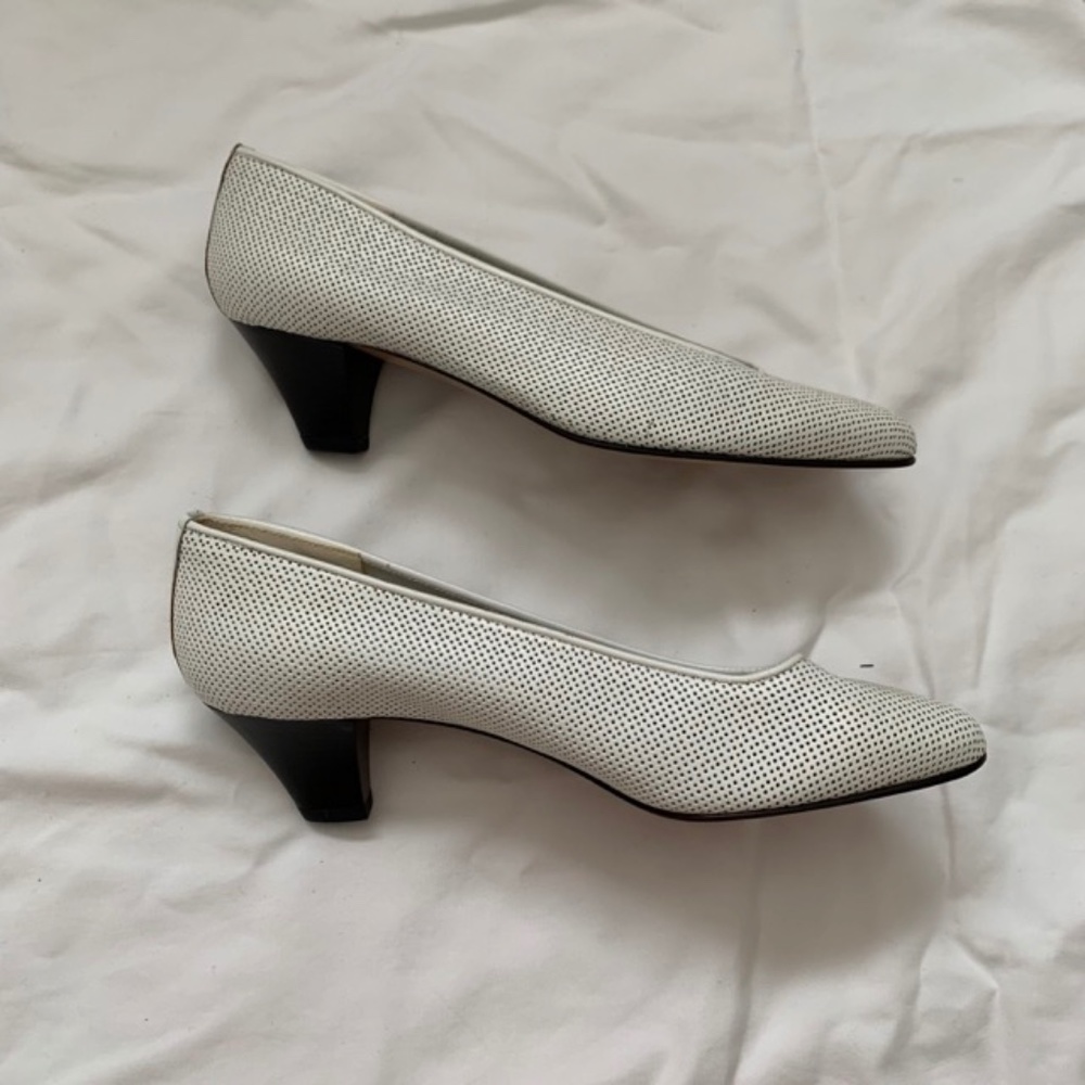 Vintage Saks Fifth Avenue Perforated Leather Heels